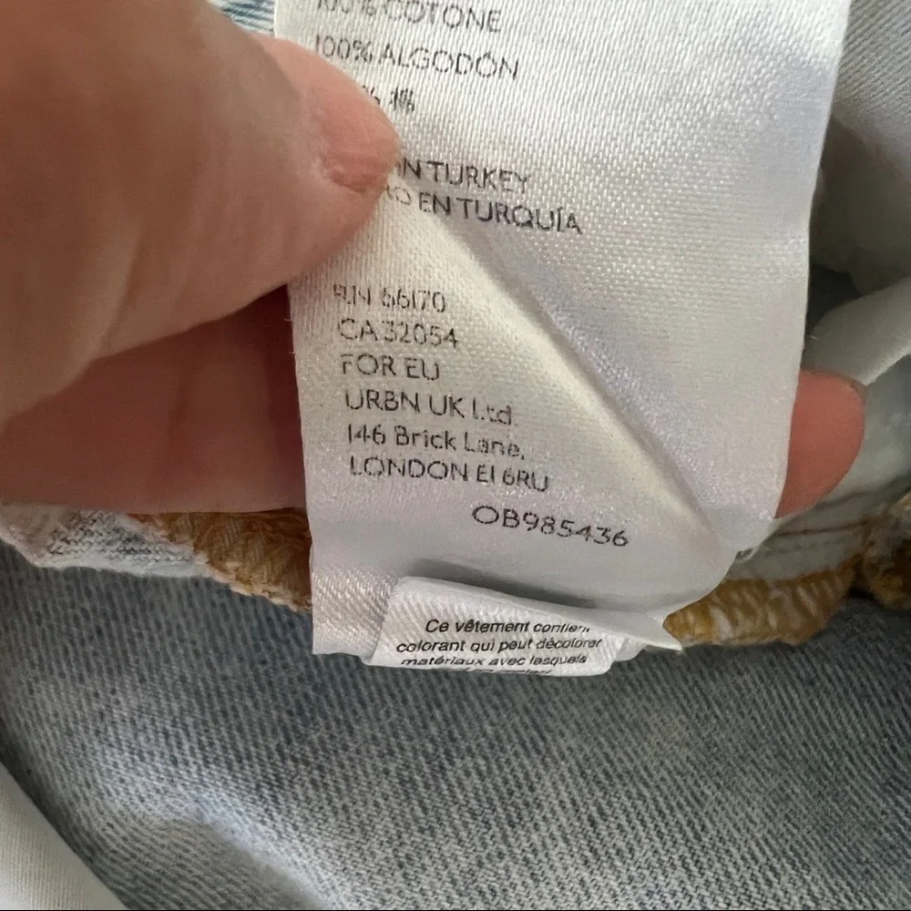 FREE PEOPLE Women's Destroyed Light Denim Pants | US 28 - Picture 5 of 6